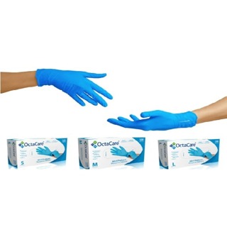 OCTACARE NİTRİL PUDRASIZ MUAYENE ELDİVENİ LARGE MAVİ
